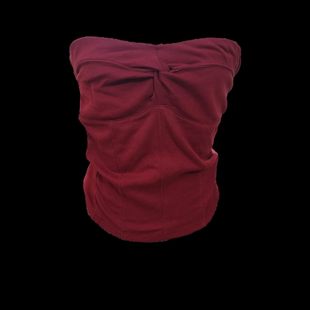 Nwt Ribbed Maroon Bustier Style Tube Top